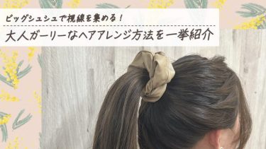 ビッグシュシュで視線を集める！大人ガーリーなヘアアレンジ方法を一挙紹介