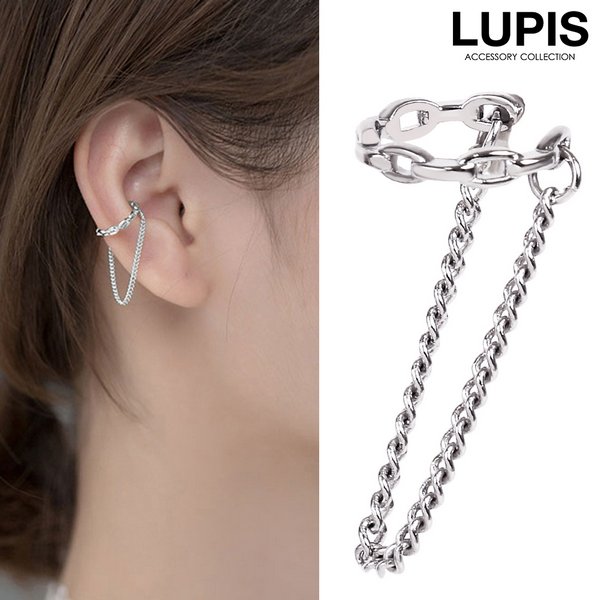 シルバーチェーンイヤーカフセット | 激安イヤリングの通販販売 - ルピス(LUPIS)