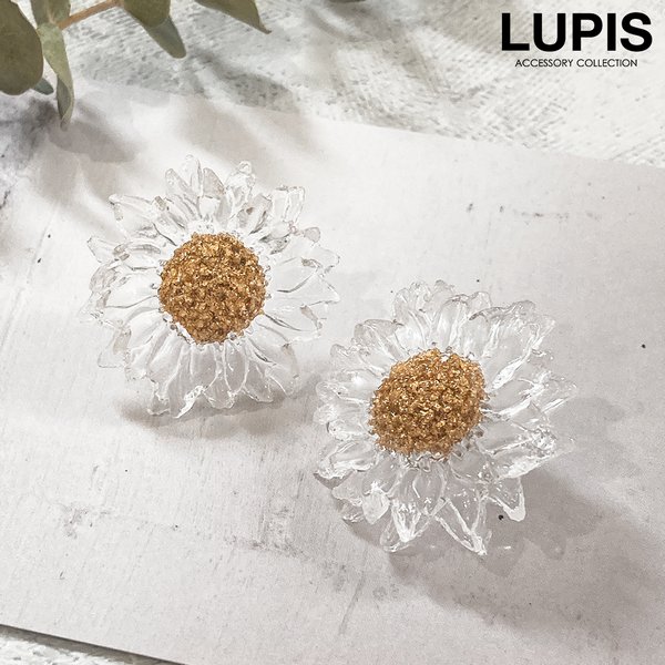 クリアビーズフラワーピアス | 激安ピアスの通販販売 - ルピス(LUPIS)